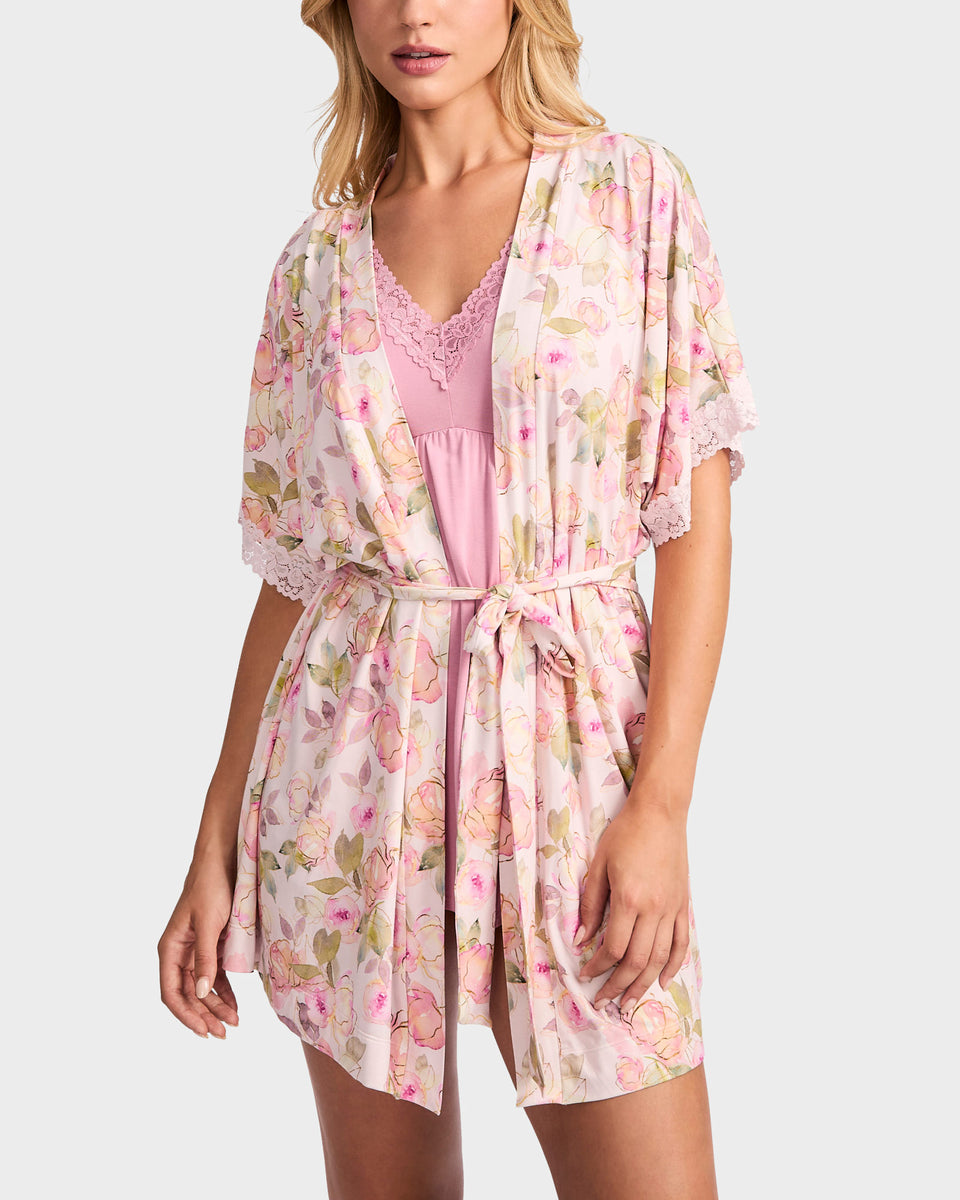 Currant Bamboo Robe Jockey Women's Classic Parisienne Bamboo Robe – Jockey Australia